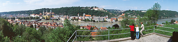 Dreiflüssestadt Passau im Bayerischen Wald